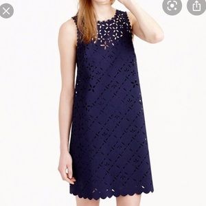 J.Crew laser cut dress navy 6